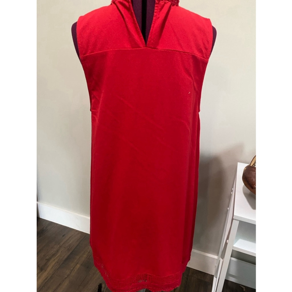 Red Embroidered Entro Dress Large - Picture 4 of 4